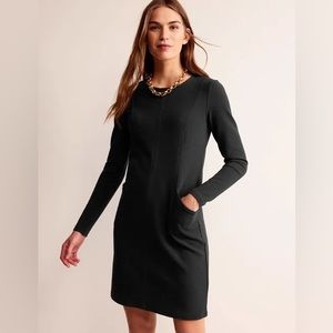 NWT BODEN Ellen Ottoman Black Dress